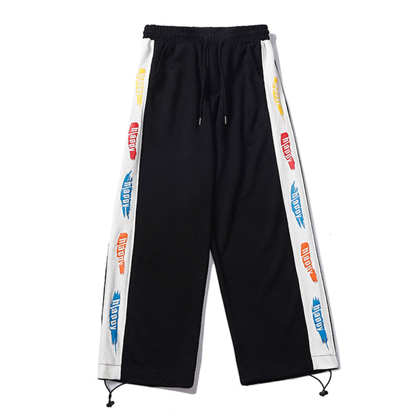Men And Women Loose Straight-Waist Trousers