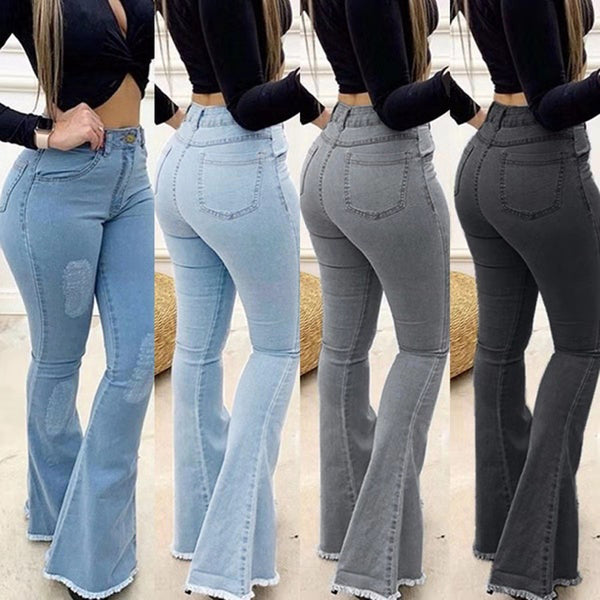 Sexy slim flared women trousers