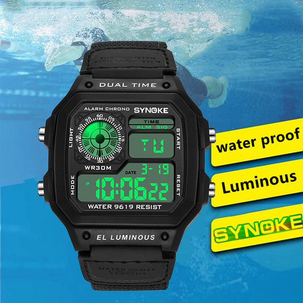 Retro Electronic Watch Luminous Waterproof Sports Men's Watches